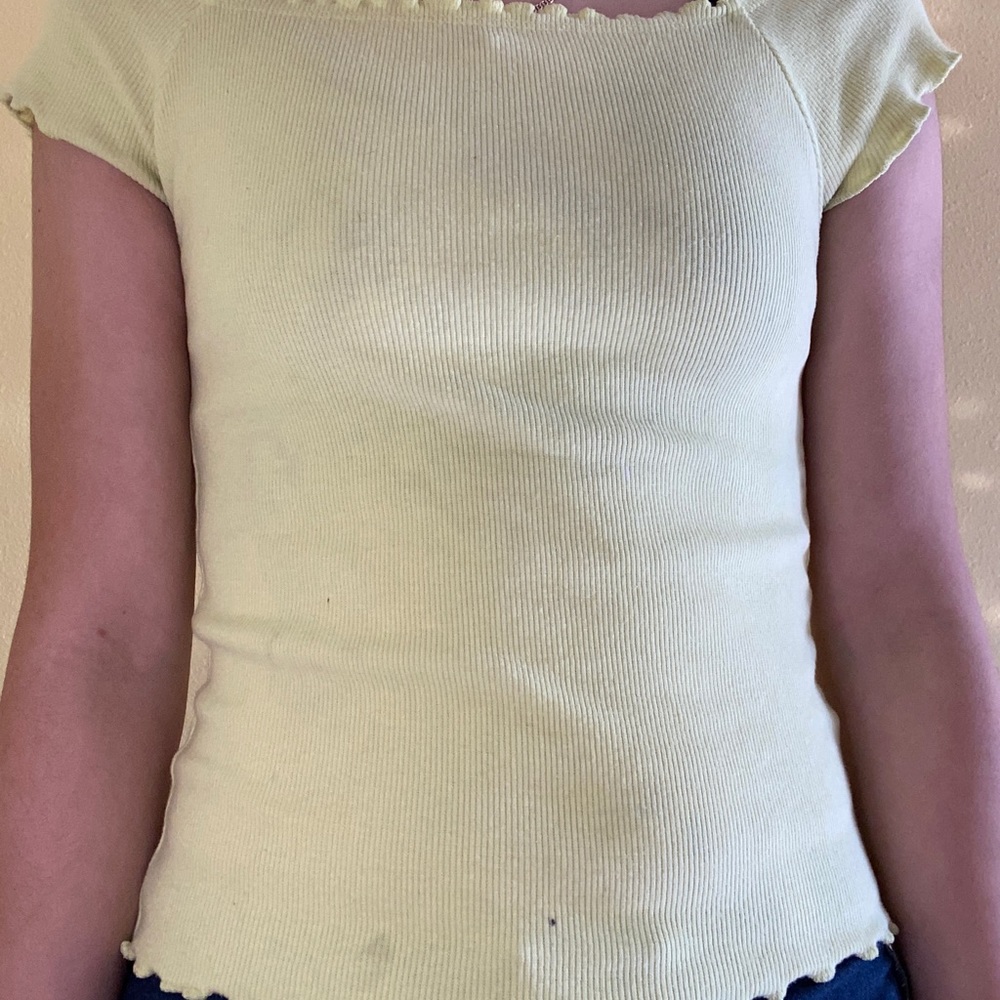 Aeropostale yellow off the shoulder top